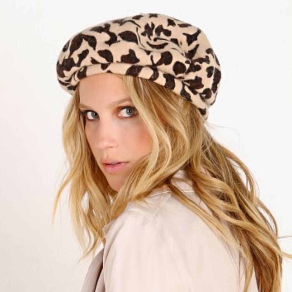 Brixton leopard beret